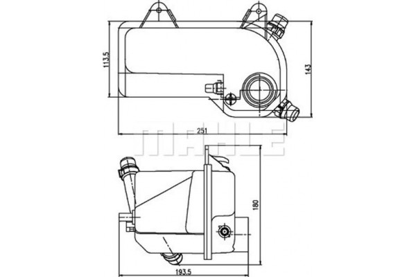 Mahle Δοχείο διαστολής, Ψυκτικό Υγρό - Crt 204 000S