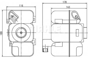 Mahle Δοχείο διαστολής, Ψυκτικό Υγρό - Crt 206 000S