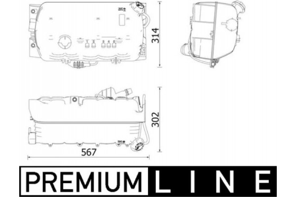 Mahle Δοχείο διαστολής, Ψυκτικό Υγρό - Crt 97 000P