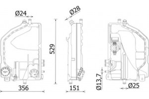 Mahle Δοχείο διαστολής, Ψυκτικό Υγρό - Crt 6 000S