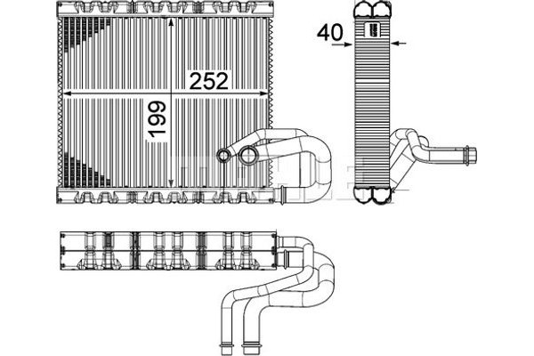 Mahle Εξαεριωτής, Σύστημα Κλιματισμού - Ae 106 000P