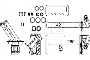 Mahle Εναλλάκτης θερμότητας, Θέρμανση Εσωτερικού Χώρου - Ah 103 000S