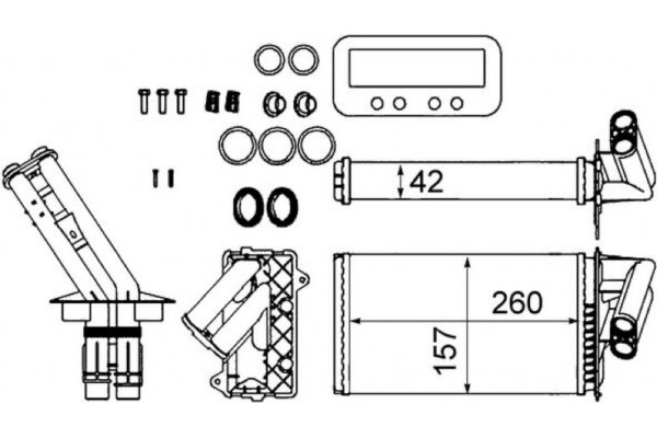 Mahle Εναλλάκτης θερμότητας, Θέρμανση Εσωτερικού Χώρου - Ah 103 000S