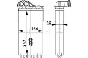 Mahle Εναλλάκτης θερμότητας, Θέρμανση Εσωτερικού Χώρου - Ah 112 000P