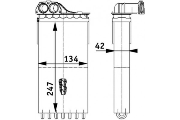 Mahle Εναλλάκτης θερμότητας, Θέρμανση Εσωτερικού Χώρου - Ah 112 000P