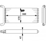 Mahle Εναλλάκτης θερμότητας, Θέρμανση Εσωτερικού Χώρου - Ah 113 000P