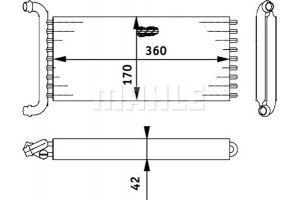 Mahle Εναλλάκτης θερμότητας, Θέρμανση Εσωτερικού Χώρου - Ah 113 000P