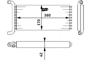 Mahle Εναλλάκτης θερμότητας, Θέρμανση Εσωτερικού Χώρου - Ah 113 000P