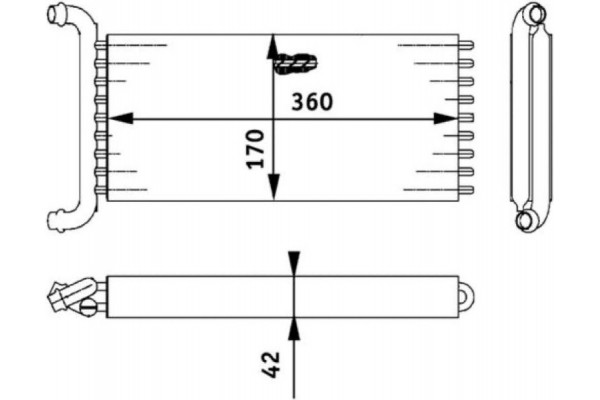 Mahle Εναλλάκτης θερμότητας, Θέρμανση Εσωτερικού Χώρου - Ah 113 000P