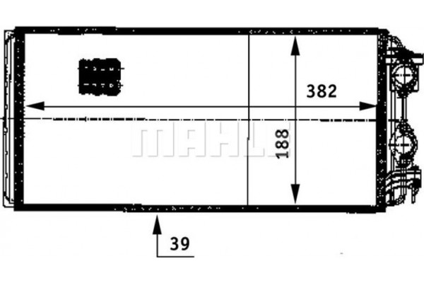 Mahle Εναλλάκτης θερμότητας, Θέρμανση Εσωτερικού Χώρου - Ah 122 000P