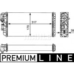 Mahle Εναλλάκτης θερμότητας, Θέρμανση Εσωτερικού Χώρου - Ah 124 000P