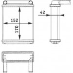 Mahle Εναλλάκτης θερμότητας, Θέρμανση Εσωτερικού Χώρου - Ah 128 000P