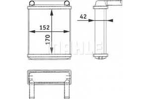 Mahle Εναλλάκτης θερμότητας, Θέρμανση Εσωτερικού Χώρου - Ah 128 000P