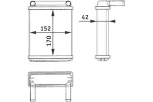 Mahle Εναλλάκτης θερμότητας, Θέρμανση Εσωτερικού Χώρου - Ah 128 000P