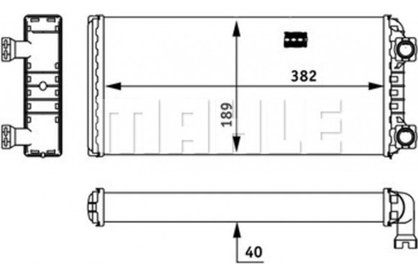 Mahle Εναλλάκτης θερμότητας, Θέρμανση Εσωτερικού Χώρου - Ah 133 000P