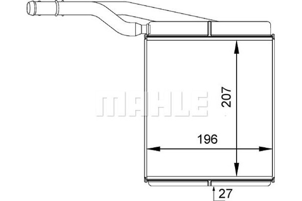 Mahle Εναλλάκτης θερμότητας, Θέρμανση Εσωτερικού Χώρου - Ah 143 000P