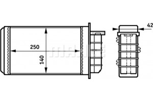 Mahle Εναλλάκτης θερμότητας, Θέρμανση Εσωτερικού Χώρου - Ah 148 000S