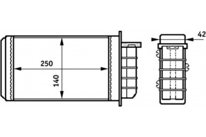 Mahle Εναλλάκτης θερμότητας, Θέρμανση Εσωτερικού Χώρου - Ah 148 000S