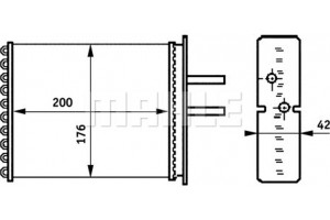Mahle Εναλλάκτης θερμότητας, Θέρμανση Εσωτερικού Χώρου - Ah 161 000S