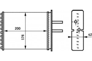 Mahle Εναλλάκτης θερμότητας, Θέρμανση Εσωτερικού Χώρου - Ah 161 000S