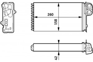Mahle Εναλλάκτης θερμότητας, Θέρμανση Εσωτερικού Χώρου - Ah 162 000S