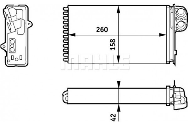Mahle Εναλλάκτης θερμότητας, Θέρμανση Εσωτερικού Χώρου - Ah 162 000S