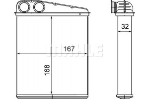 Mahle Εναλλάκτης θερμότητας, Θέρμανση Εσωτερικού Χώρου - Ah 16 000S