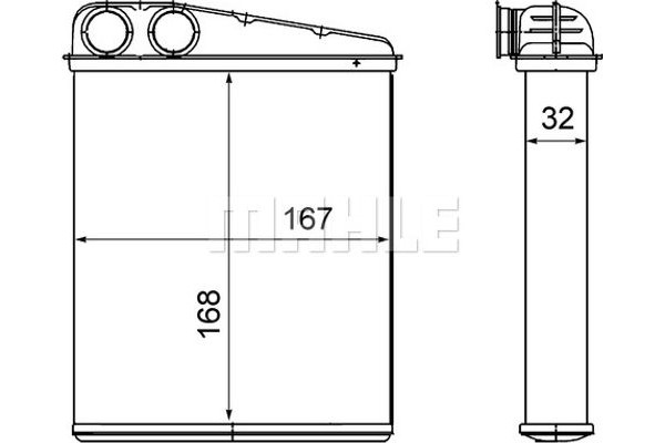 Mahle Εναλλάκτης θερμότητας, Θέρμανση Εσωτερικού Χώρου - Ah 16 000S