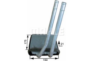 Mahle Εναλλάκτης θερμότητας, Θέρμανση Εσωτερικού Χώρου - Ah 178 000P