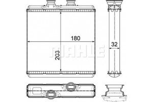 Mahle Εναλλάκτης θερμότητας, Θέρμανση Εσωτερικού Χώρου - Ah 183 000P