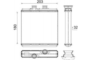 Mahle Εναλλάκτης θερμότητας, Θέρμανση Εσωτερικού Χώρου - Ah 183 000P