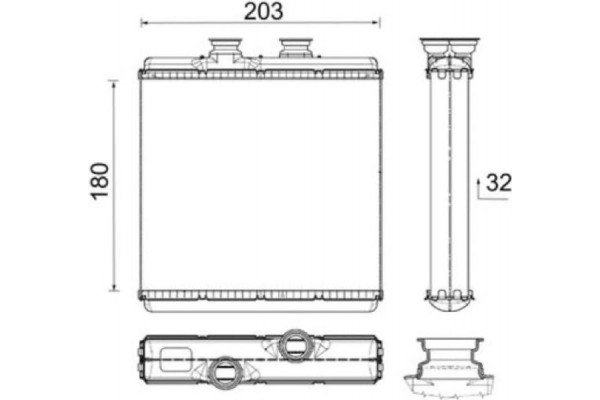 Mahle Εναλλάκτης θερμότητας, Θέρμανση Εσωτερικού Χώρου - Ah 183 000P