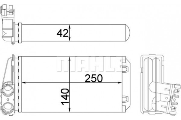 Mahle Εναλλάκτης θερμότητας, Θέρμανση Εσωτερικού Χώρου - Ah 186 000S