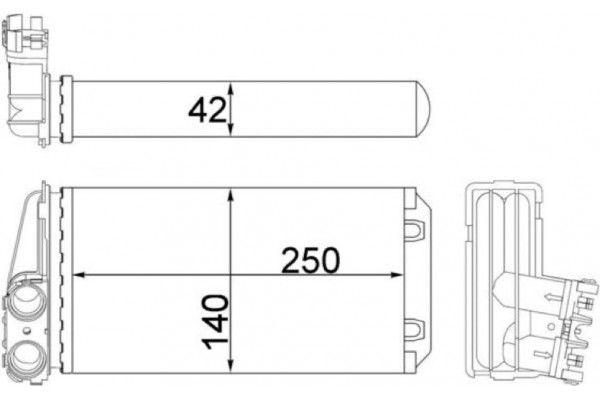 Mahle Εναλλάκτης θερμότητας, Θέρμανση Εσωτερικού Χώρου - Ah 186 000S