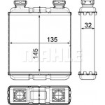 Mahle Εναλλάκτης θερμότητας, Θέρμανση Εσωτερικού Χώρου - Ah 188 000P