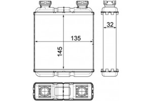 Mahle Εναλλάκτης θερμότητας, Θέρμανση Εσωτερικού Χώρου - Ah 188 000P