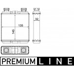 Mahle Εναλλάκτης θερμότητας, Θέρμανση Εσωτερικού Χώρου - Ah 188 000P