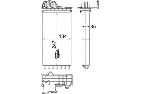 Mahle Εναλλάκτης θερμότητας, Θέρμανση Εσωτερικού Χώρου - Ah 194 000P