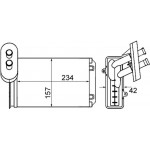 Mahle Εναλλάκτης θερμότητας, Θέρμανση Εσωτερικού Χώρου - Ah 19 000S