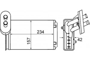 Mahle Εναλλάκτης θερμότητας, Θέρμανση Εσωτερικού Χώρου - Ah 19 000S