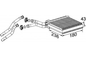 Mahle Εναλλάκτης θερμότητας, Θέρμανση Εσωτερικού Χώρου - Ah 200 000P