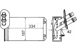 Mahle Εναλλάκτης θερμότητας, Θέρμανση Εσωτερικού Χώρου - Ah 20 000S