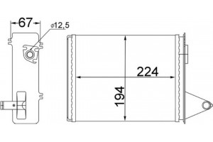 Mahle Εναλλάκτης θερμότητας, Θέρμανση Εσωτερικού Χώρου - Ah 214 000S