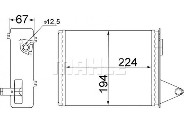 Mahle Εναλλάκτης θερμότητας, Θέρμανση Εσωτερικού Χώρου - Ah 214 000S