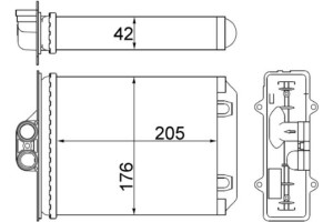 Mahle Εναλλάκτης θερμότητας, Θέρμανση Εσωτερικού Χώρου - Ah 216 000S
