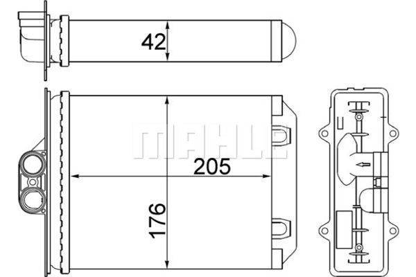 Mahle Εναλλάκτης θερμότητας, Θέρμανση Εσωτερικού Χώρου - Ah 216 000S