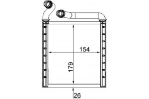 Mahle Εναλλάκτης θερμότητας, Θέρμανση Εσωτερικού Χώρου - Ah 223 000S