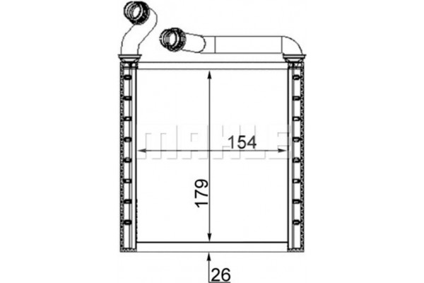 Mahle Εναλλάκτης θερμότητας, Θέρμανση Εσωτερικού Χώρου - Ah 223 000S