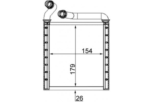 Mahle Εναλλάκτης θερμότητας, Θέρμανση Εσωτερικού Χώρου - Ah 223 000S