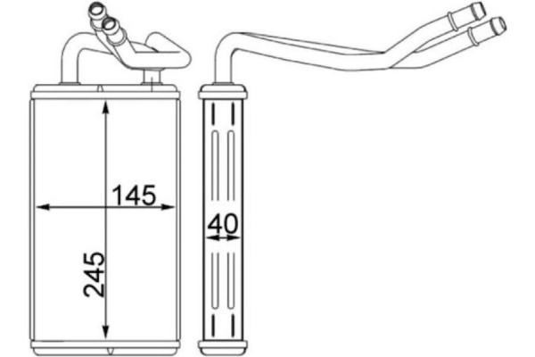 Mahle Εναλλάκτης θερμότητας, Θέρμανση Εσωτερικού Χώρου - Ah 230 000S